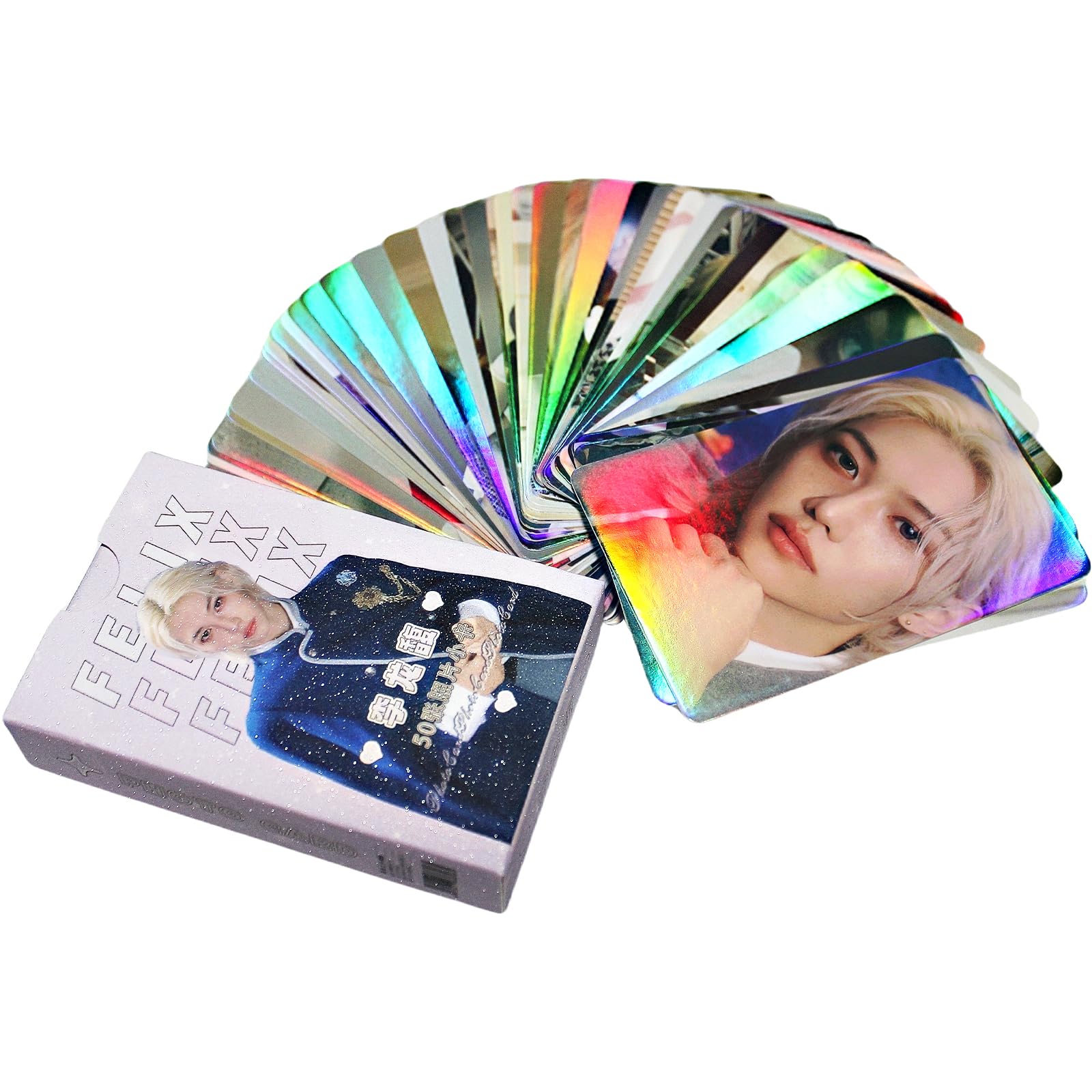 PYAJUU FELIX Photocards Stray Kids Felix Photocards 50 peças Stray